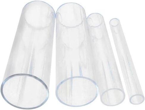 250mm Length Transparent Round Acrylic Tube OD 80mm x ID 70mm PMMA Material Through Pipe 1PC in Saudi Arabia