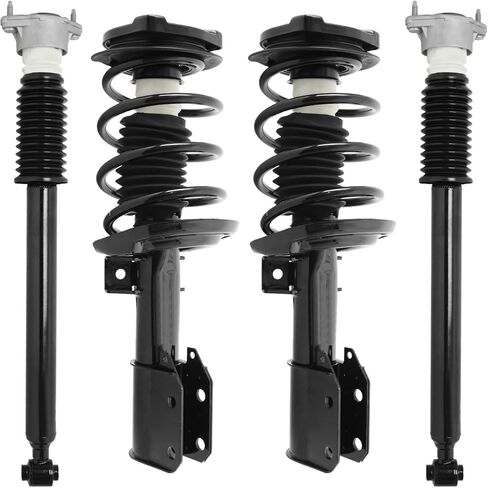 COMPLETESTRUTS - مجموعات دعامة أمامية كاملة مع نوابض لولبية واستبدال ممتص الصدمات الخلفي لسيارة Mercedes C300 4Matic 2008-2014 - مجموعة من 4 in Saudi Arabia