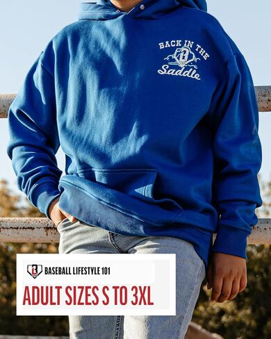 سترة بيسبول لايف ستايل 101 Saddle UP N Swing مع جيب أمامي للحقيبة، مقاسات البالغين S - 3XL in Kuwait