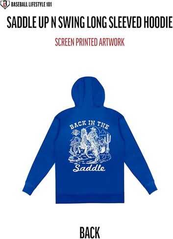 سترة بيسبول لايف ستايل 101 Saddle UP N Swing مع جيب أمامي للحقيبة، مقاسات البالغين S - 3XL in Kuwait