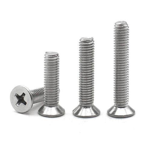 304 Stainless Steel M2 3/4/5/6-50mm Cross Countersunk Head Screw Bolt 25Pcs(10mm) in Saudi Arabia