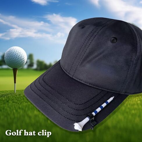 20 Pcs Golf Tee Brim Clip for Hat with 10 Tees, Ball Marker Clips, Golf hat Clip Ball Marker tee Holder in Kuwait