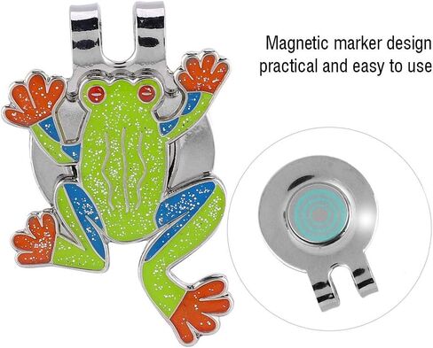 Golf Ball Marker Hat Clip, Metal Mini Magnetic Hat Clip, Tree Frog Shape Funny Ball Markers for Golf Training in Saudi Arabia