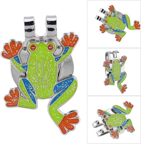 Golf Ball Marker Hat Clip, Metal Mini Magnetic Hat Clip, Tree Frog Shape Funny Ball Markers for Golf Training in Saudi Arabia