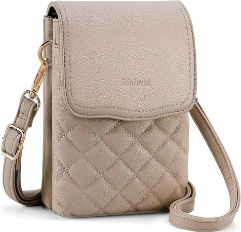 حقائب كروس صغيرة من الجلد النباتي للنساء، حقيبة هاتف محمول مع محفظة محفظة تحجب RFID in Kuwait