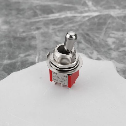 ECSiNG 2 قطعة 2-Way 6-Pin تبديل التبديل MTS-202 3A 250VAC DPDT للجيتار باس in Saudi Arabia