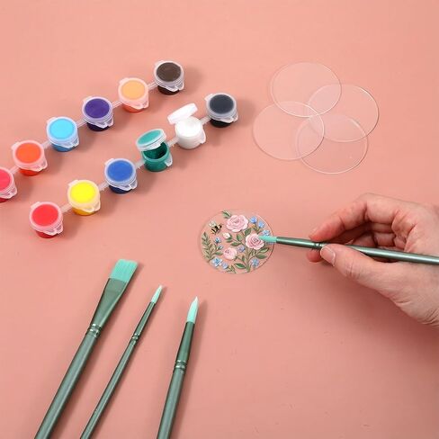 50 Piece Round Acrylic Blanks 2 Inch Clear Acrylic Discs Transparent Board Panel for Glass Crafts DIY Projects Ornament Blanks Keychain Picture Frame Paintings Art Blank Plastic Circles for Crafts in Saudi Arabia