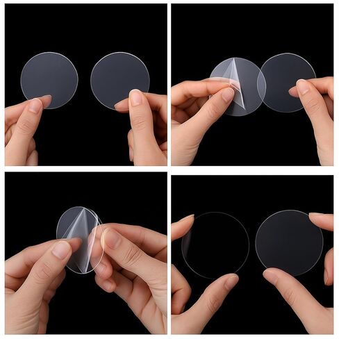 50 Piece Round Acrylic Blanks 2 Inch Clear Acrylic Discs Transparent Board Panel for Glass Crafts DIY Projects Ornament Blanks Keychain Picture Frame Paintings Art Blank Plastic Circles for Crafts in Saudi Arabia