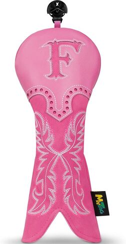mytag Pink Golf Club Head Covers, Western Cowboy Retro Golf Headcovers with Patch & Embroidery Driver Fairway Wood Hybrids/Rescue Covers in Kuwait