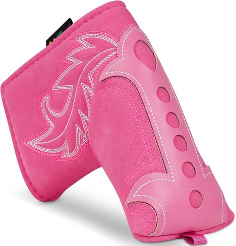 mytag Pink Golf Club Head Covers, Western Cowboy Retro Golf Headcovers with Patch & Embroidery Driver Fairway Wood Hybrids/Rescue Covers in Kuwait