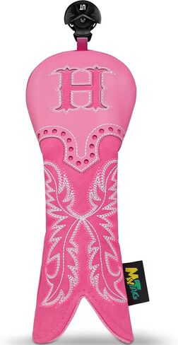 mytag Pink Golf Club Head Covers, Western Cowboy Retro Golf Headcovers with Patch & Embroidery Driver Fairway Wood Hybrids/Rescue Covers in Kuwait