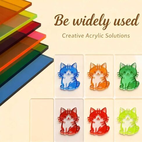 6Pcs Colored PMMA Acrylic Sheets 5x7 Inch 6 Vibrant Colors, High Transparency for Laser Engraving, DIY Crafts, Art Projects, Model Making (Mixed Colors, 5"x7") in Kuwait
