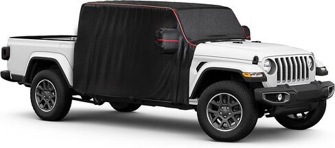 MZS Cab Cover Compatible with Bronco 4 Door 2021-2025, 600D Waterproof Bronco Cover with Driver Door Zipper 8 Gust Hook Car Half Cover Windproof Sun Snow Rain Scratch Protection in Saudi Arabia