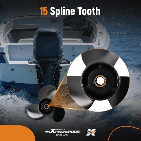 maXpeedingrods 3 Blades 14 X 19 Aluminum Boat Propeller for Suzuki Outboard Engine DF50/60/70/90/100/115/140HP 15 Spline Tooth, RH, Parts No# 58100-90J11-019 in Saudi Arabia
