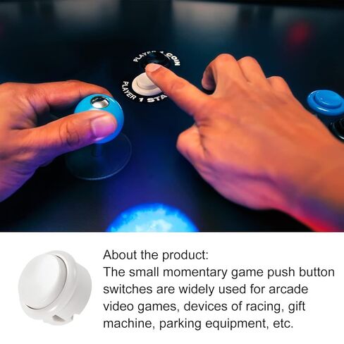 Momentary Game Push Button Switches Game Button [for Arcade Video Game] 30mm White 6 in Saudi Arabia