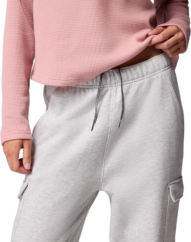 Columbia Womens Aldermore Fleece Cargo Pant, Columbia Grey Heather, X-Large x S in Saudi Arabia