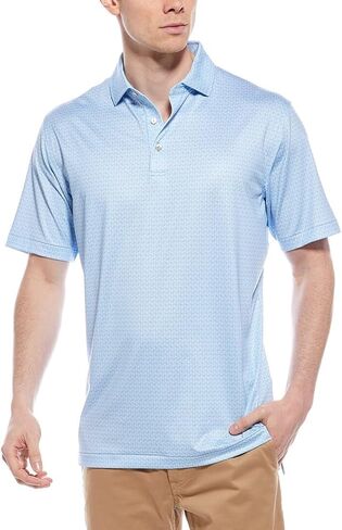 Cottage Blue Performance Polo Jersey by Peter Millar in Saudi Arabia