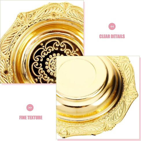 MAGICLULU 60Pcs Mini Gold Food Tray Disposable Platters Plastic Disc Plates for Party Dessert 3.69 x 0.69Inch in Saudi Arabia