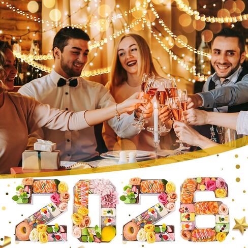 2026 ديكورات التخرج، 10.2 بوصة 2026 مجموعة رقم من الورق المقوى للتشاركوتيري، صينية قابلة للتعبئة لبسكويت الشوكولاتة، كب كيك، ديكورات الحفلات لذكرى عيد ميلاد التخرج (2026) in Kuwait