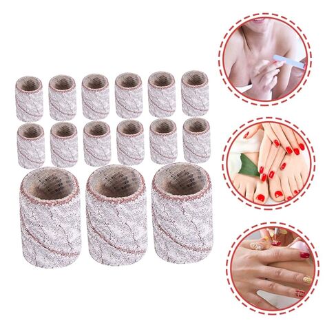 LIFKOME 200Pcs Nail Art Sanding Bands Sanding Rings for Polishing and Shaping Natural Artificial Nails Durable Nail Polishing Bands for Manicure for Beginners in Saudi Arabia