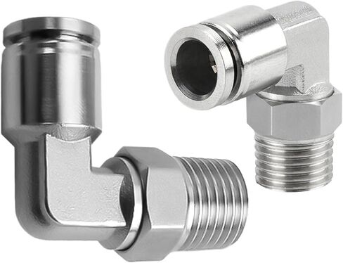 NPT الموضوع 304 الفولاذ المقاوم للصدأ PL هوائي اقتران سريع خيط خارجي اقتران سريع 1/8 1/4 3/8 1/2(PL10-02NPT) in Kuwait