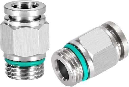 PC-G موصل سريع هوائي مستقيم 304 من الفولاذ المقاوم للصدأ G1/8 1/4 3/8 1/2 موصل خرطوم الخيط الخارجي 4 6 8 10 مم (PC8-G02) in Kuwait