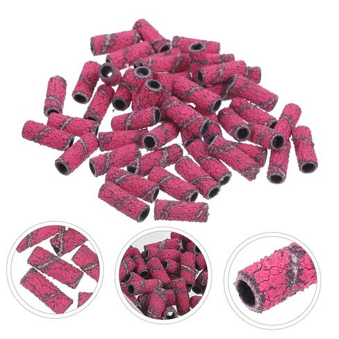 50 قطعة من أشرطة صنفرة الأظافر الصغيرة حلقات صنفرة المانيكير للحفر لفن الأظافر in Kuwait