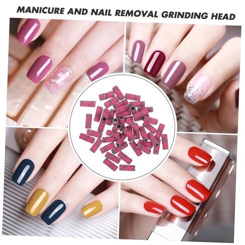 50 قطعة من أشرطة صنفرة الأظافر الصغيرة حلقات صنفرة المانيكير للحفر لفن الأظافر in Kuwait