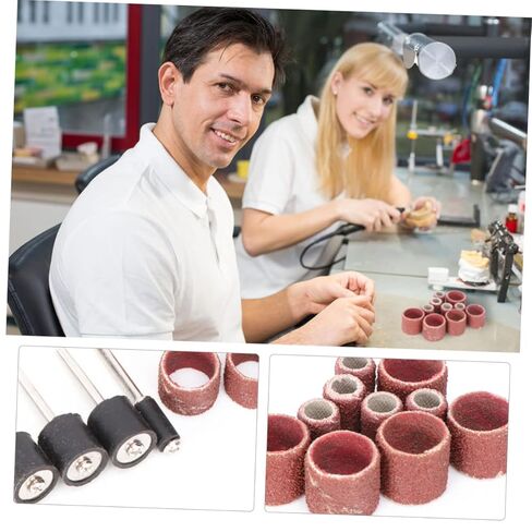 CALLARON Rotary Tool Sandpaper Ring Set 20 Pcs Sanding Bands for Wood Metal Easy to Use for DIY Projects Craftwork in Saudi Arabia