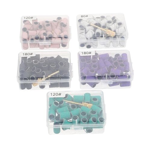 CALLARON Manicure Sanding Bands 750pcs Colorful Polishing Abrasive Rings for Nail Grinding High Efficiency Nail Art Accessory for Professional Salons and Home Use in Saudi Arabia