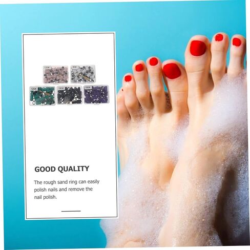 CALLARON Manicure Sanding Bands 750pcs Colorful Polishing Abrasive Rings for Nail Grinding High Efficiency Nail Art Accessory for Professional Salons and Home Use in Saudi Arabia
