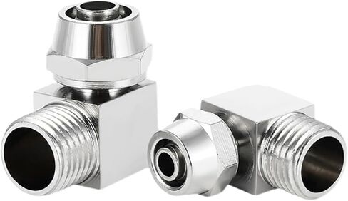 PL Elbow Nickel-plated Copper External Thread 1/8 1/4 3/8 1/2 PT Air Pipe Quick Tightening Fitting 4mm 6mm 8mm 10mm 12mm(PL4-M5) in Saudi Arabia