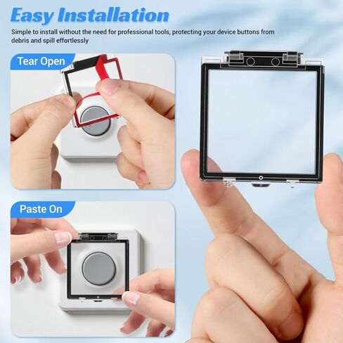 MAGICLULU 2-Pack Power Button Switch Guard - Square Plastic Push Button Cover - Clear Computer Case Shield for PC Desktop, Dishwasher, Washing Machine & Elevator Safety (Transparent) in Saudi Arabia