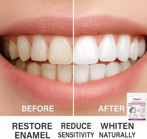 مسحوق هيدروكسيباتيت ميكروكريستالين نقي 100% | 2.5 أونصة (71 جم) | نانو MCHA بودرة | مادة خام عالية النقاء للتركيبات التي يمكنك صنعها بنفسك، ومعجون الأسنان الذي يمكنك صنعه بنفسك، وتبييض الأسنان وصناعة الصابون in Kuwait