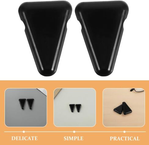 Milisten 3PCS Silicone Tuning Fork Stand, Anti-Slip Triangle Holder for Sound Healing & Meditation, Shock-Absorbing Desktop Base Compatible with Most Weighted & Unweighted Forks - Black in Saudi Arabia