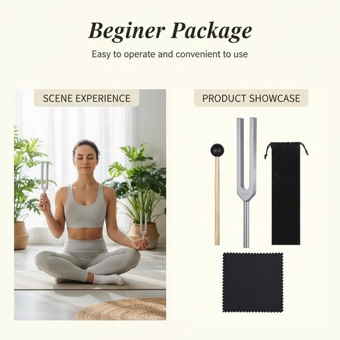 512Hz Tuning Fork Set, Tuning Fork with Hammer for Healing, Aluminum Alloy Healing Instrument Body Tunings Forks with Silicone Hammer Storage Bag for Sound Therapy, Meditation, Yoga, Musical Tunings in Saudi Arabia