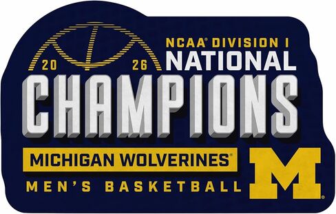 Rico Industries NCAA Michigan Wolverines 2026 Men's Basketball National Champions Shape Cut Pennant - Home and Living Room Décor - Soft Felt EZ to Hang in Saudi Arabia