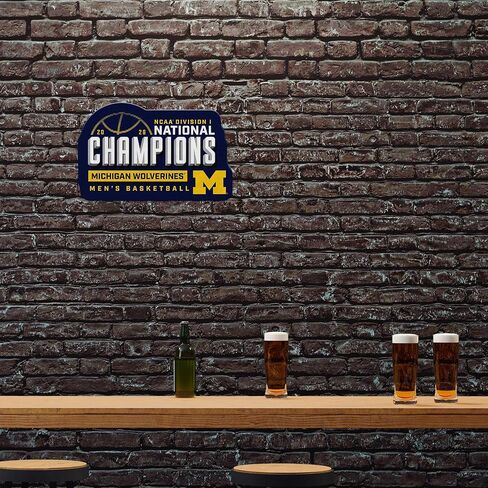 Rico Industries NCAA Michigan Wolverines 2026 Men's Basketball National Champions Shape Cut Pennant - Home and Living Room Décor - Soft Felt EZ to Hang in Saudi Arabia
