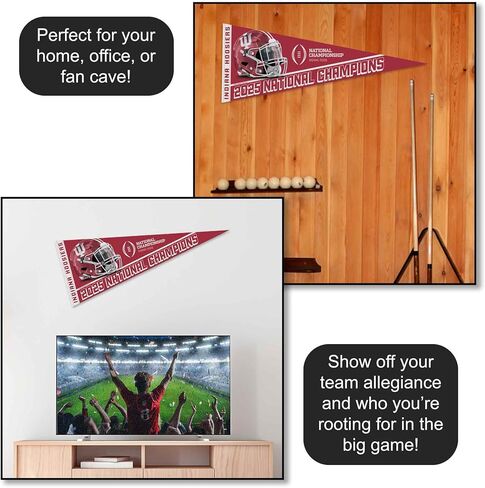 Indiana Hoosiers 2025 National Champions Pennant Banner Flag in Saudi Arabia