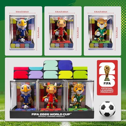 Lainergie FIFA 2026 World Cup Official Licensed Mascot 5 Inch Figurines Set of 3 (Maple, Zayu & Clutch), Collectable Soccer Figures, Gift Idea- Sports Fans - Model Figure for Collectors in Kuwait