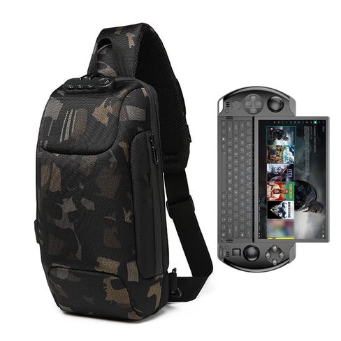 Shockproof Protective Crossbody Shoulder Chest Backpack Travel Home Storage Bag Carrying Case Compatible with GPD Win 4 (Dark Gray) in Saudi Arabia