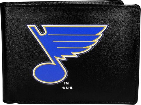 NHL St. Louis Blues Unisex Siskiyou Sportsbi-Fold Wallet Large Logo, Black, One Size in Saudi Arabia