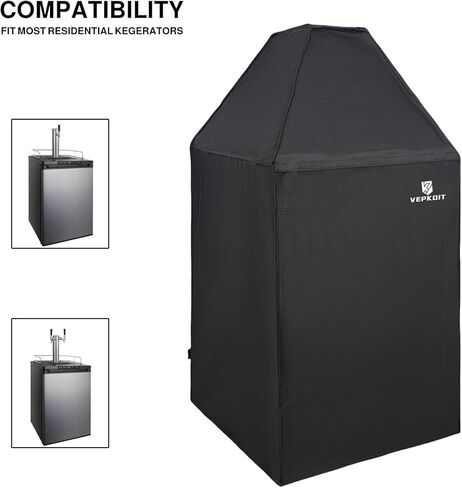 غطاء برج البيرة Kegerator، غطاء Kegerator سكني للاستخدام في الهواء الطلق، غطاء غبار بيرة مقاوم للماء لبرج البيرة المزدوج أو الثلاثي، ملحقات Kegerator - أسود in Kuwait