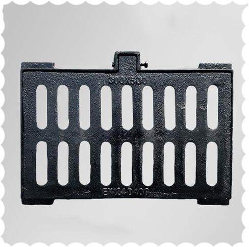 Metal Drainage Grates with Frame, Rectangle Drain Grate Cover Cast Iron Trench, Heavy Duty Channel(75x45x4cm/29.5x18x1.6in) in Saudi Arabia
