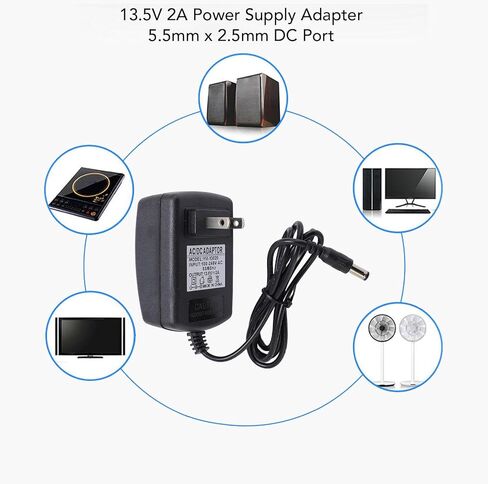 EBTOOLS 13.5V 2A Power Supply Adapter, DC 5.5x2.5mm Output with 5 Protections, for LED Signboard LED Display Industrial Control Router Game Console (US Plug) in Saudi Arabia
