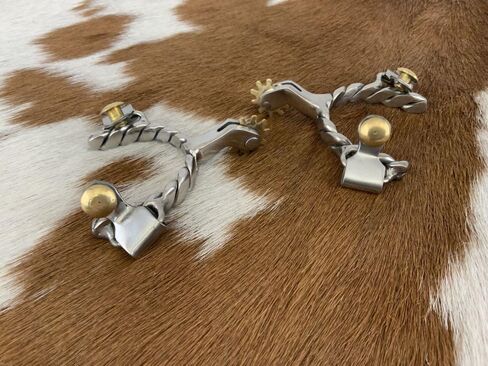 Showman Toddler Stainless Steel Twisted Band Spurs in Saudi Arabia