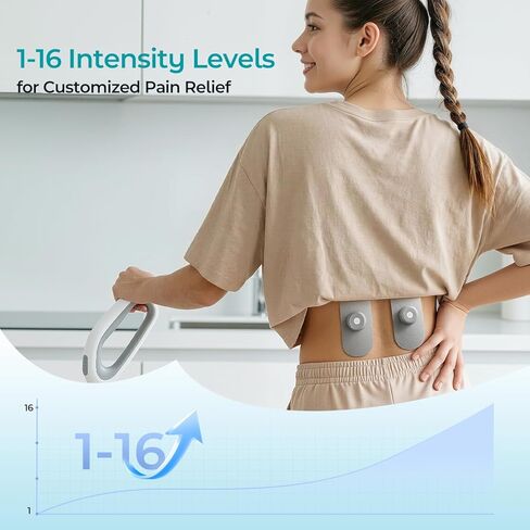 Betife وحدة تحفيز العضلات اللاسلكية، جهاز TENS لآلام الظهر مع 6 أوضاع، 16 مستوى كثافة، وسادات قطب كهربائي قابلة لإعادة الاستخدام وجهاز تحكم عن بعد، مثالي للمكتب، وصالة الألعاب الرياضية، والسفر in Kuwait