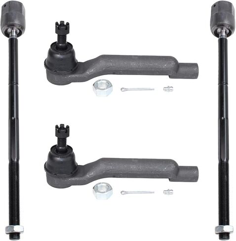Detroit Axle - 4pc Front Tie Rods for 1989-1997 Thunderbird Mercury Cougar, 2 Inner Tie Rod Ends 2 Outer Tie Rod Ends 1989 1990 1991 1992 1993 1994 1995 1996 1997 Replacement in Saudi Arabia