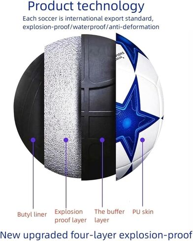 League Soccer Ball Size 5 and Size 4 Thermally Bonded Match Ball with Seamless Stiching- Official Match Weight- Professional High Grade PU Leather (08,Size 5) in Saudi Arabia