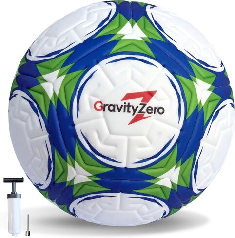 Soccer Ball Size 5 with Pump & Needles, Waterproof TPU Leather ,Seamless Thermal Bonded Football, Indoor Outdoor Soccer Ball, Professional Training and Official Match ball for Adults and Youths in Saudi Arabia